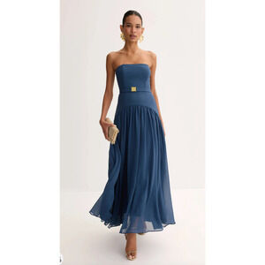 hutch amara bustier pleated tulle fit & flare midi dress Fitted Short Glitter Print Feather Dress by Juliet 897 – ABC Fashion main image 1